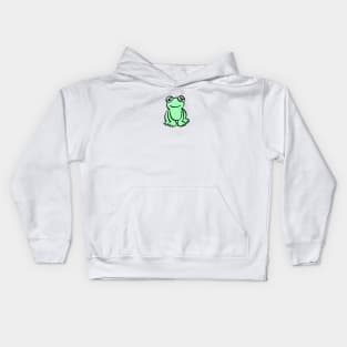 Dollar store frog toy Kids Hoodie